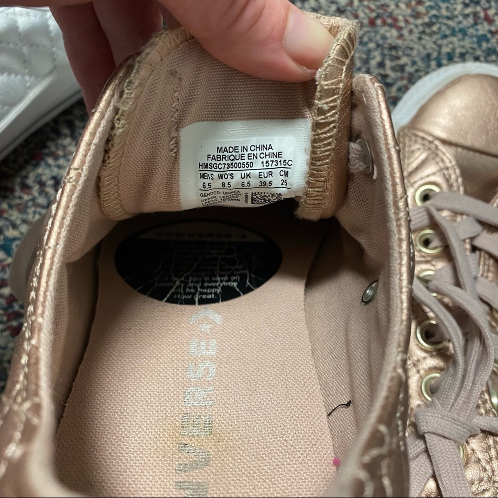 Rose Gold metallic Converse Sneakers - Picture 4 of 4